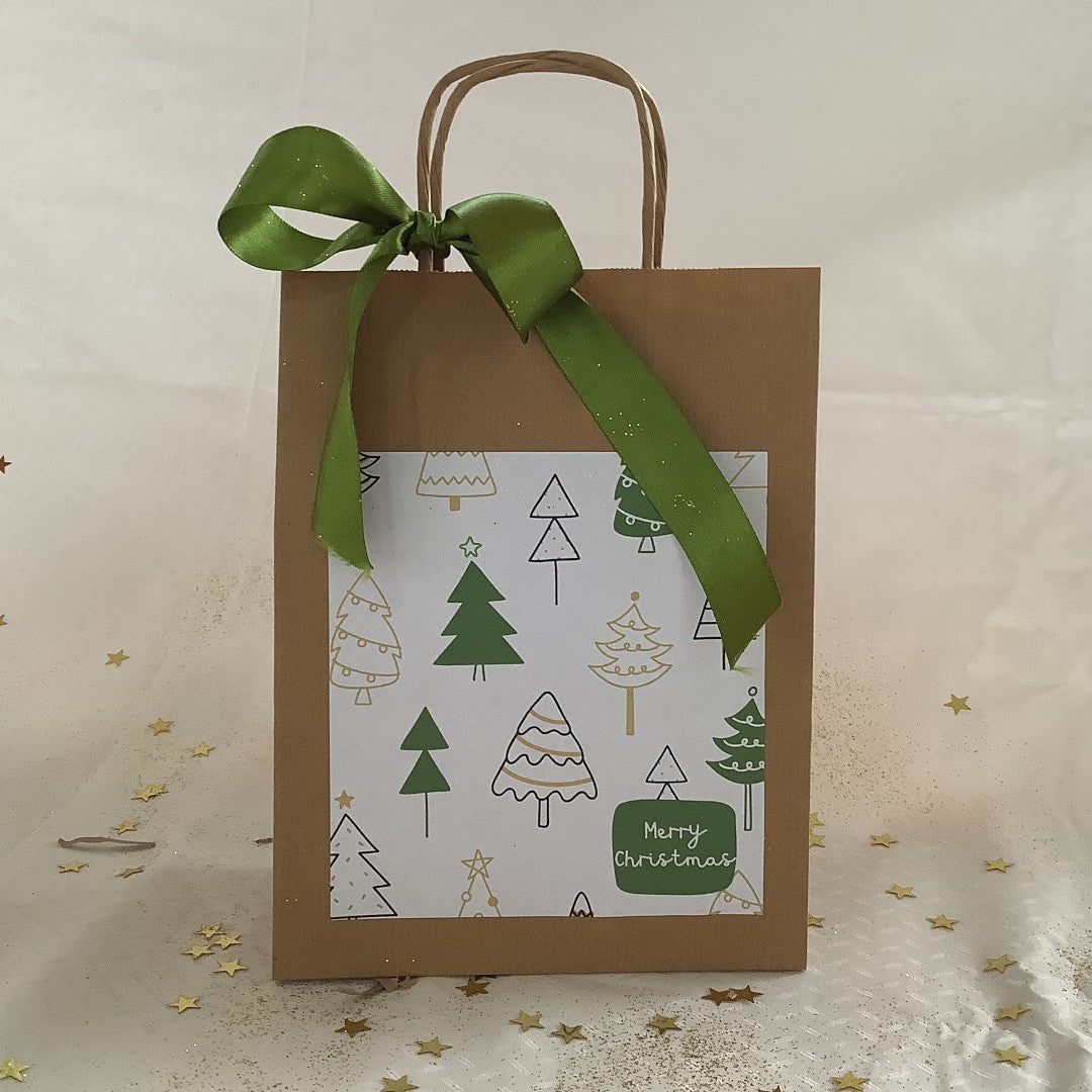 CHRISTMAS-GIFT-SHOPPER-EKONATURAE-DECORAZIONE-NATALIZIA-NASTRO-VERDE