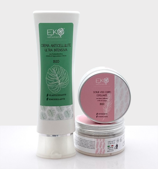 EKONATURAE-KIT-BODY-SMOOTHING-BIO-CREMA-ANTICELLULITE-SCRUB-VISO-CORPO-BIO